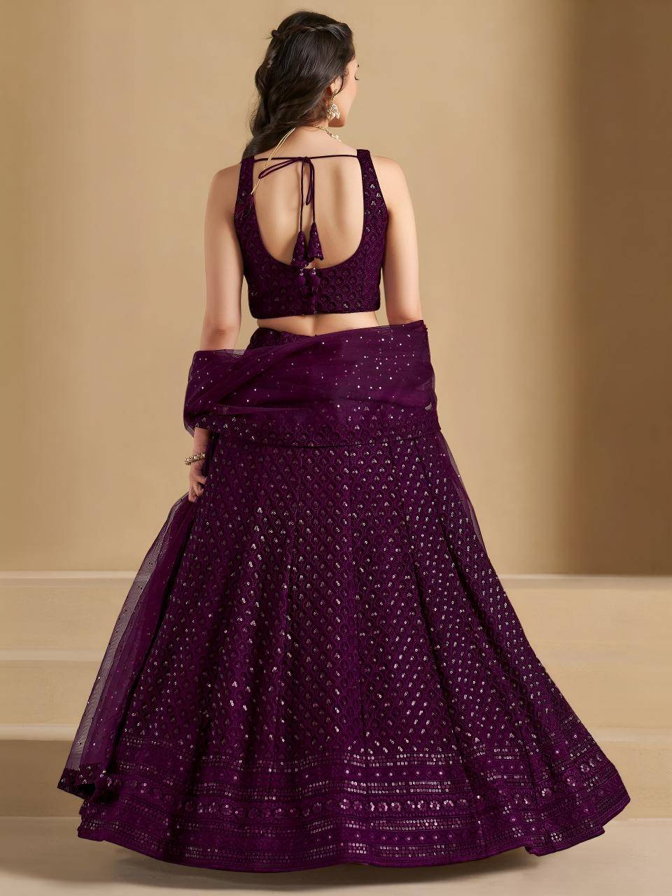 Florance vol 1 Georgette Wine Lehenga choli suppliers in Mumbai